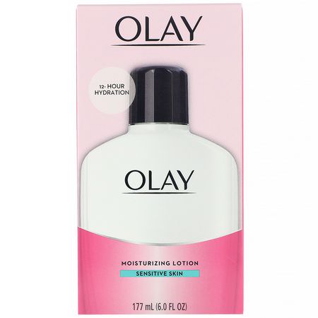 Olay, Moisturizing Lotion, Sensitive Skin, 6.0 fl oz (177 ml):مرطب لل,جه, العناية بالبشرة