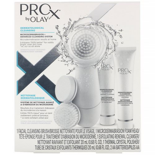 Olay, ProX, Dermatological Cleansing, Microdermabrasion + Advanced Cleansing System, 5 Piece Set فوائد