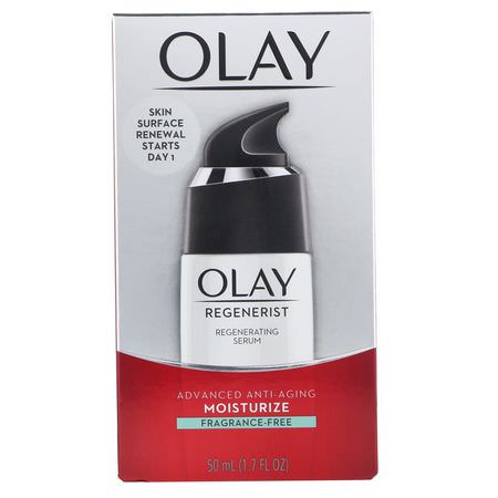 Olay, Regenerist, Regenerating Serum, Fragrance-Free, 1.7 fl oz (50 ml):مرطب لل,جه, العناية بالبشرة