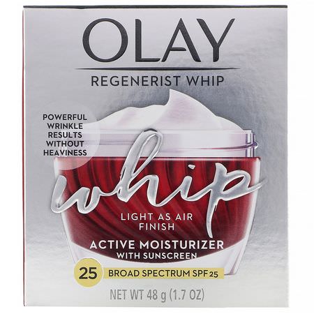 Olay, Regenerist Whip, Active Moisturizer with Sunscreen, SPF 25, 1.7 oz (48 g):مرطب ال,جه, العناية بالبشرة