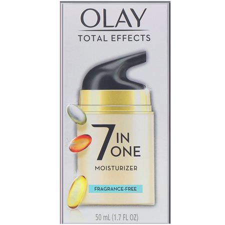 Olay, Total Effects, 7-in-One Moisturizer, Fragrance-Free, 1.7 fl oz (50 ml):مرطب لل,جه, العناية بالبشرة