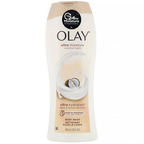 Olay, Ultra Moisture Body Wash, Coconut Oasis, 22 fl oz (650 ml) فوائد