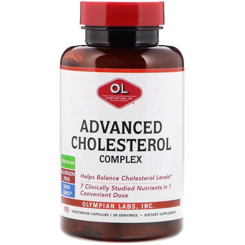 Olympian Labs, Advanced Cholesterol Complex, 90 Vegetarian Capsules فوائد