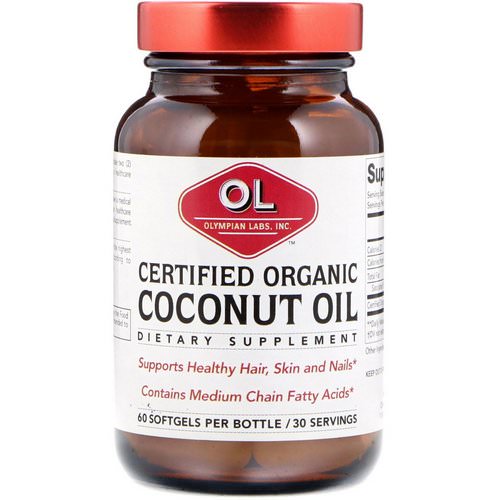 Olympian Labs, Certified Organic Coconut Oil, 60 Softgels فوائد