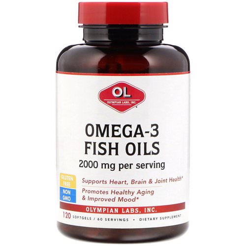 Olympian Labs, Omega-3 Fish Oils, 2000 mg, 120 Softgels فوائد