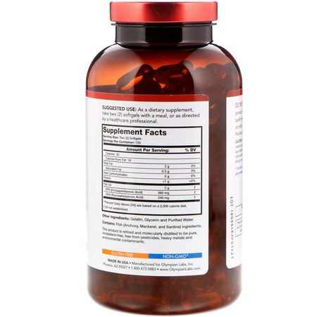 Olympian Labs, Omega-3 Fish Oils, 2000 mg, 240 Softgels:زيت السمك أوميغا 3, EPA DHA