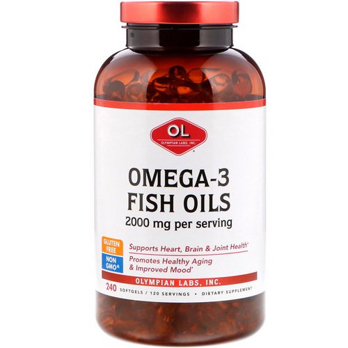 Olympian Labs, Omega-3 Fish Oils, 2000 mg, 240 Softgels فوائد