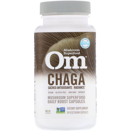 Organic Mushroom Nutrition, Chaga, 667 mg, 90 Vegetarian Capsules فوائد