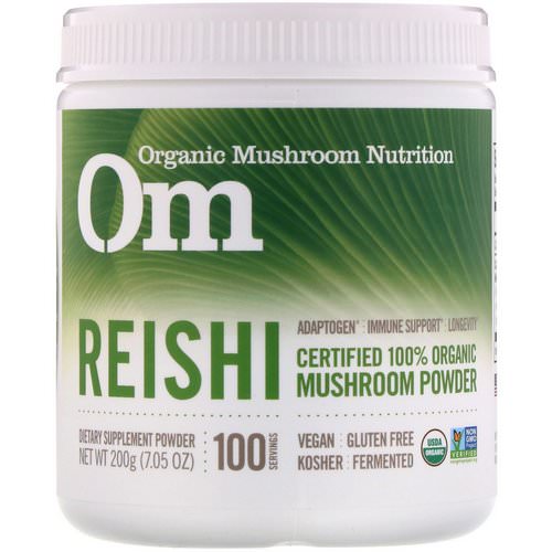 Organic Mushroom Nutrition, Reishi, Mushroom Powder, 7.05 oz (200 g) فوائد