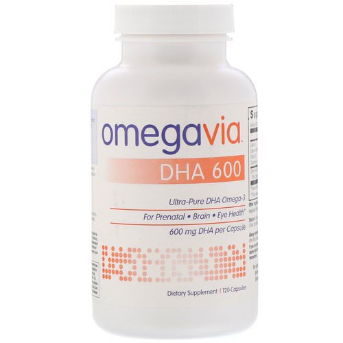 OmegaVia, DHA 600, 120 Capsules فوائد