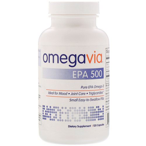 OmegaVia, EPA 500, Pure EPA Omega-3, 120 Capsules فوائد