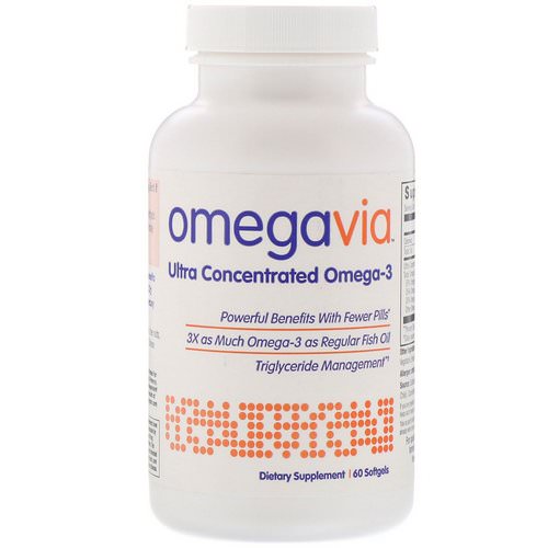 OmegaVia, Ultra Concentrated Omega-3, 60 Softgels فوائد