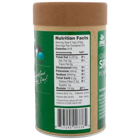 OMG! Organic Meets Good, Organic, Spirulina Powder, 8 oz (227 g):سبير,لينا, الطحالب