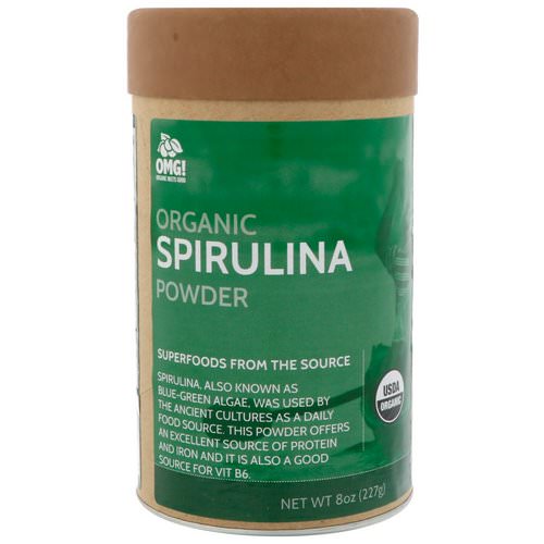 OMG! Organic Meets Good, Organic, Spirulina Powder, 8 oz (227 g) فوائد