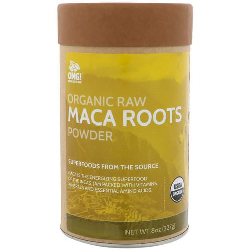 OMG! Organic Meets Good, Organic Raw, Maca Roots Powder, 8 oz (227 g) فوائد