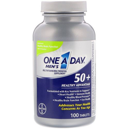 One-A-Day, Men's 50+, Healthy Advantage, Multivitamin/Multimineral Supplement, 100 Tablets فوائد