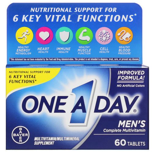 One-A-Day, Men's Formula, Complete Multivitamin, 60 Tablets فوائد