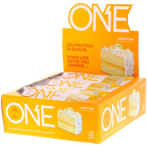 One Brands, One Bar, Lemon Cake, 12 Bars, 2.12 oz (60 g) Each فوائد