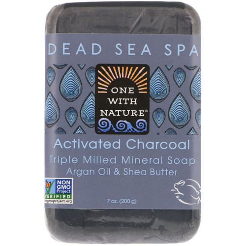 One with Nature, Triple Milled Mineral Soap Bar, Activated Charcoal, 7 oz (200 g) فوائد