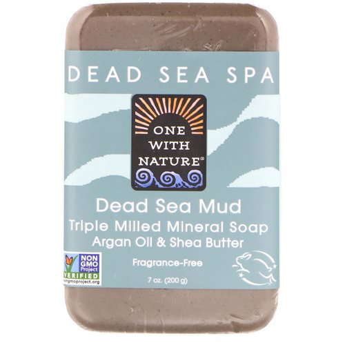 One with Nature, Triple Milled Mineral Soap Bar, Dead Sea Mud, Fragrance-Free, 7 oz (200 g) فوائد