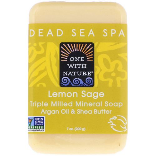 One with Nature, Triple Milled Mineral Soap Bar, Lemon Sage, 7 oz (200 g) فوائد