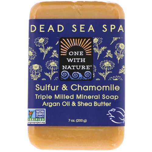 One with Nature, Triple Milled Mineral Soap Bar, Sulfur & Chamomile, 7 oz (200 g) فوائد