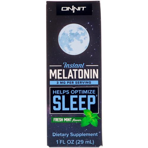 Onnit, Instant Melatonin, Fresh Mint Flavor, 3 mg, 1 fl oz (29 ml) فوائد