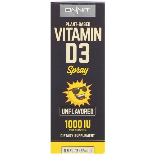 Onnit, Vitamin D3 Spray, Unflavored, 1000 IU, 0.8 fl oz (24 ml) فوائد