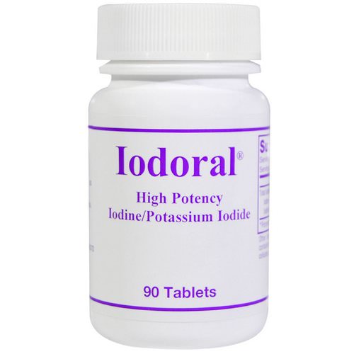 Optimox, Iodoral, Iodine/Potassium Iodide, 90 Tablets فوائد