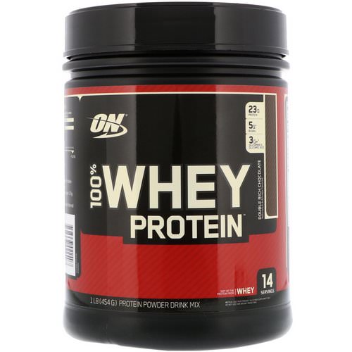 Optimum Nutrition, 100% Whey Protein, Double Rich Chocolate, 1 lb (454 g) فوائد