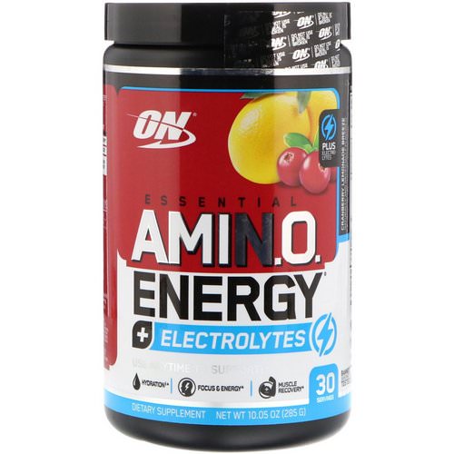 Optimum Nutrition, Essential Amin.O. Energy + Electrolytes, Cranberry Lemonade Breeze, 10.05 oz (285 g) فوائد