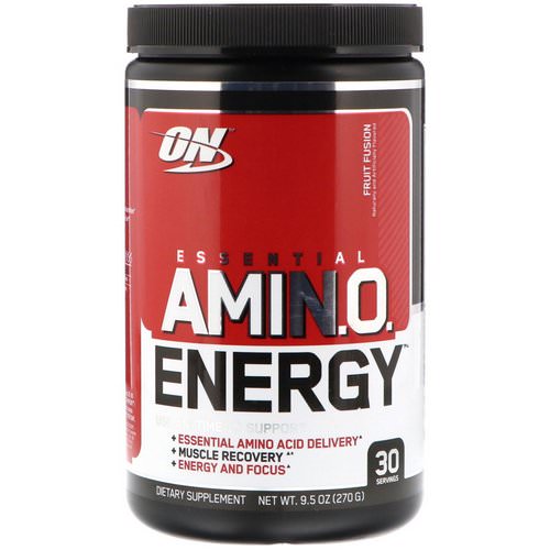 Optimum Nutrition, Essential Amin.O. Energy, Fruit Fusion, 9.5 oz (270 g) فوائد