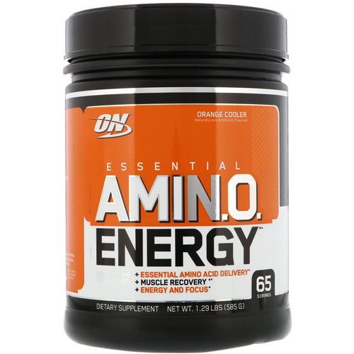 Optimum Nutrition, Essential Amin.O. Energy, Orange Cooler, 1.29 lbs (585 g) فوائد