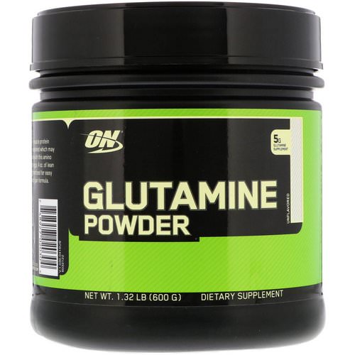 Optimum Nutrition, Glutamine Powder, Unflavored, 1.32 lb (600 g) فوائد
