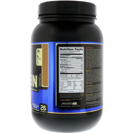 Optimum Nutrition, Gold Standard, 100% Casein, Chocolate Peanut Butter, 2 lb (909 g):بر,تين الكازين, التغذية الرياضية