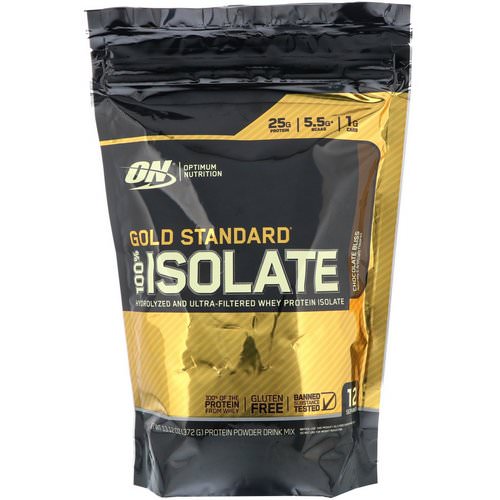 Optimum Nutrition, Gold Standard, 100% Isolate, Chocolate Bliss, 13.12 oz (372 g) فوائد