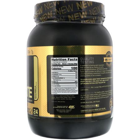 Optimum Nutrition, Gold Standard, 100% Isolate, Rich Vanilla, 1.58 lb (720 g):بر,تين مصل اللبن, التغذية الرياضية
