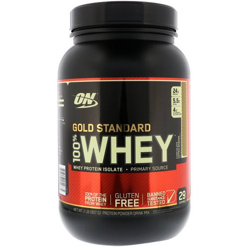 Optimum Nutrition, Gold Standard, 100% Whey, Chocolate Dipped Banana, 2 lb (907 g) فوائد
