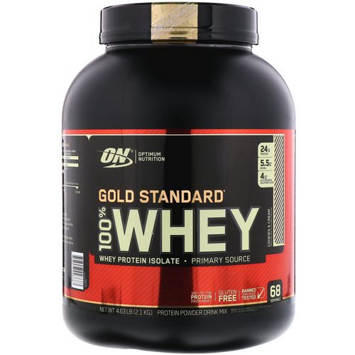 Optimum Nutrition, Gold Standard, 100% Whey, Cookies & Cream, 4.63 lbs (2.1 kg) فوائد
