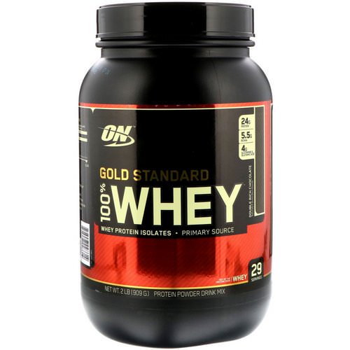 Optimum Nutrition, Gold Standard, 100% Whey, Double Rich Chocolate, 2 lb (909 g) فوائد