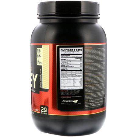 Optimum Nutrition, Gold Standard, 100% Whey, French Vanilla Creme, 2 lbs (909 g):بر,تين مصل اللبن, التغذية الرياضية