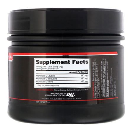 Optimum Nutrition, Instantized BCAA Powder, Unflavored, 10.58 oz (300 g):BCAA,الأحماض الأمينية