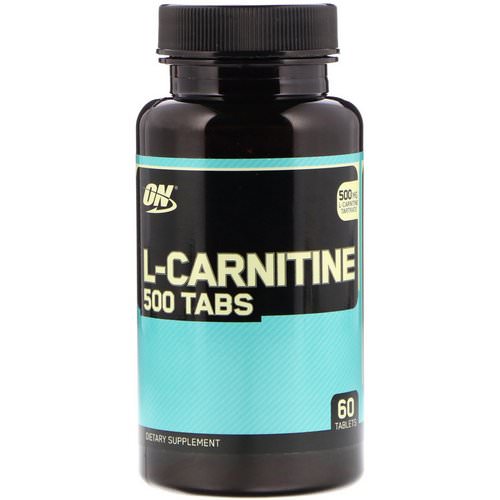 Optimum Nutrition, L-Carnitine 500 Tabs, 500 mg, 60 Tablets فوائد