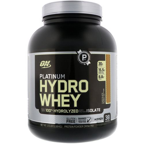Optimum Nutrition, Platinum Hydro Whey, Chocolate Peanut Butter, 3.5 lbs (1.59 kg) فوائد