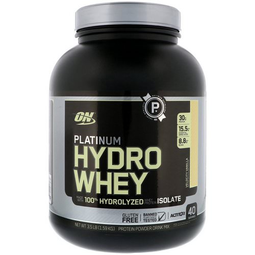 Optimum Nutrition, Platinum Hydro Whey, Velocity Vanilla, 3.5 lbs (1.59 kg) فوائد