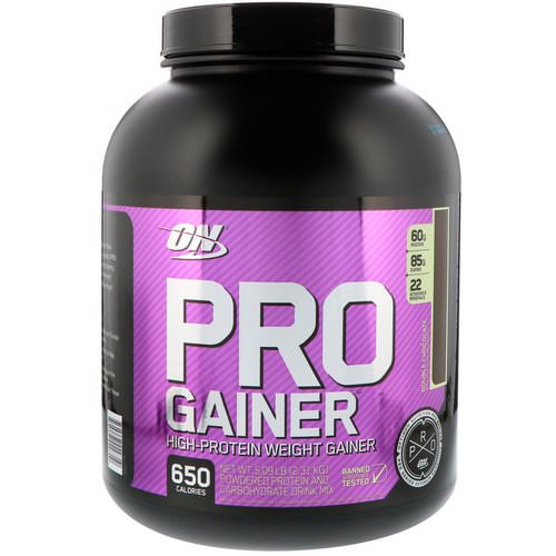 Optimum Nutrition, Pro Gainer, High-Protein Weight Gainer, Double Chocolate, 5.09 lbs (2.31 kg) فوائد