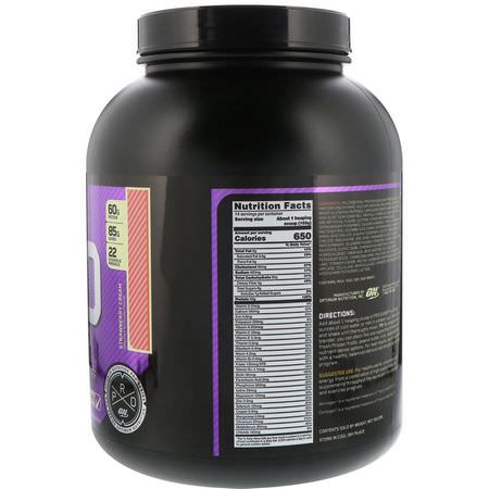 Optimum Nutrition, Pro Gainer, High-Protein Weight Gainer, Strawberry Cream, 5.09 lbs (2.31 kg):زيادة ال,زن, البر,تين