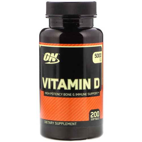 Optimum Nutrition, Vitamin D, 5000 IU, 200 Softgels فوائد