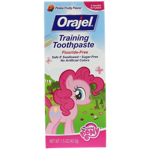 Orajel, My Little Pony Training Toothpaste, Flouride Free, Pinkie Fruity Flavor, 1.5 oz (42.5 g) فوائد
