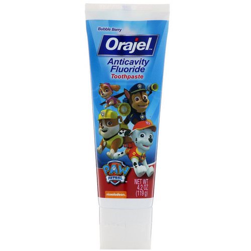 Orajel, Paw Patrol Anticavity Fluoride Toothpaste, Bubble Berry, 4.2 oz (119 g) فوائد